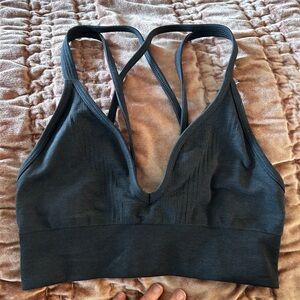 Lululemon Athletica Dark Gray Strappy Sports Bra